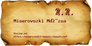 Miserovszki Múzsa névjegykártya